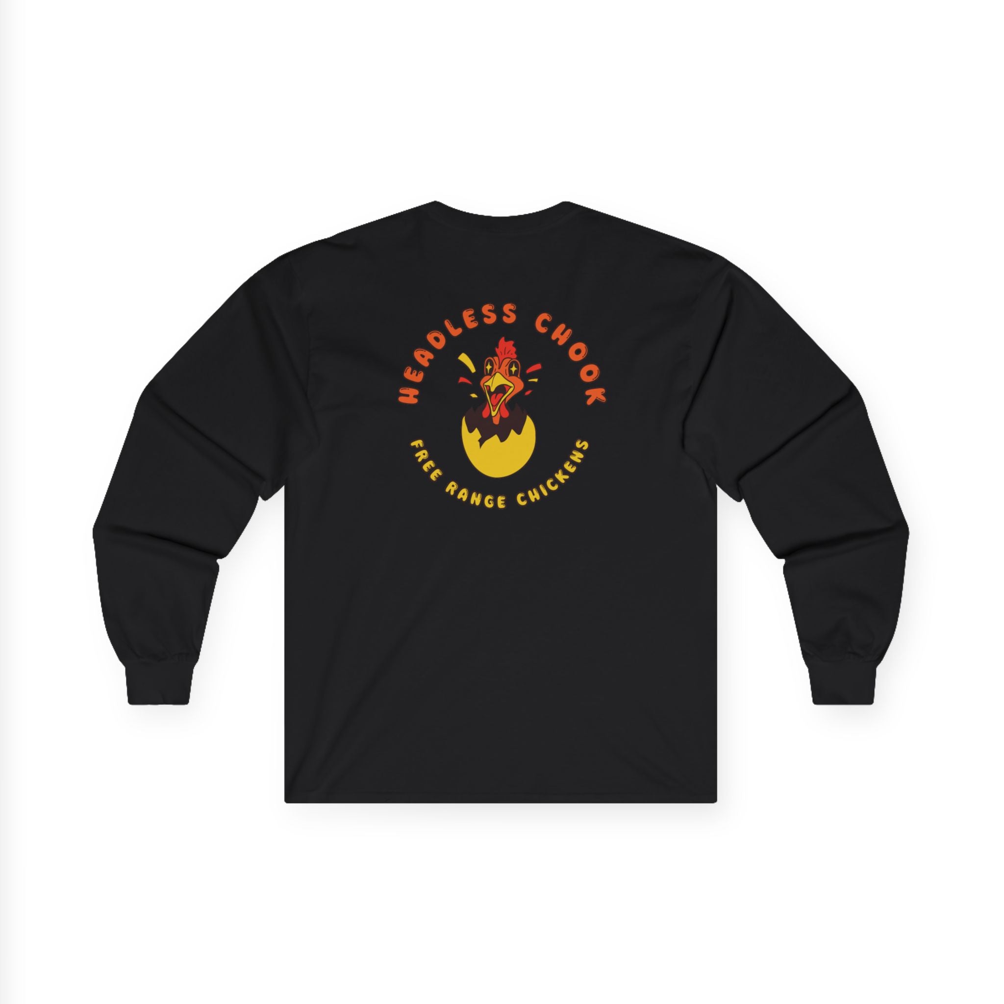 Black Long Sleeve Headless Chook Tee